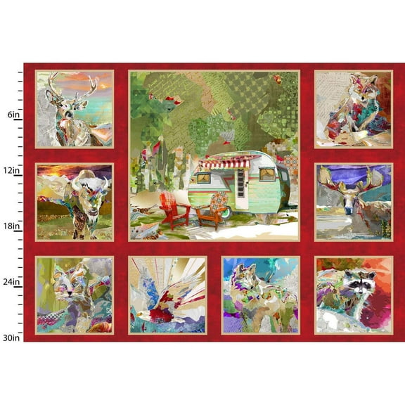 The Great Outdoors Panel Cotton Fabric