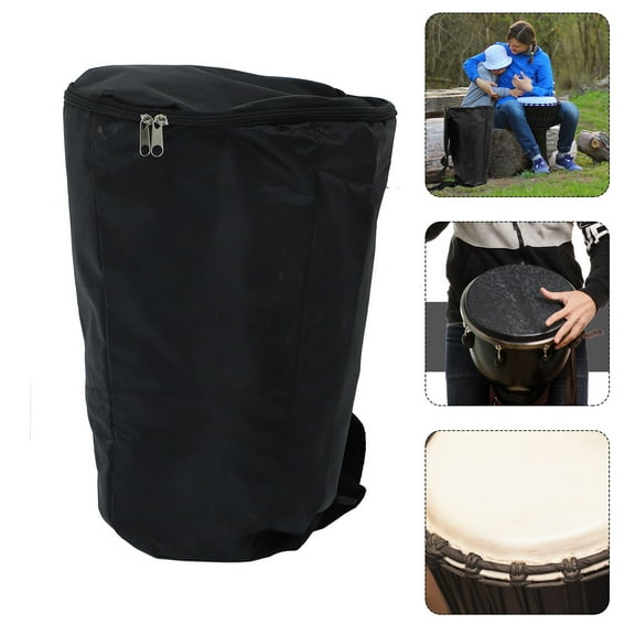 AURARMLET Oxford Djembe Case African Drum Bag Waterproof Black 1Pack 16.1X10.6X10.6in