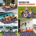 thumbnail image 3 of Boho Blue Purple Floral Outdoor Rug 6x9 Ft, Non Slip Washable Area Rug, Farmhouse Botanical Vintage Paisley Flower Patio Rugs Carpet Runner, Large Floor Mat for Indoor/Outdoor Deck Porch Camping, 3 of 8