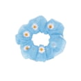 thumbnail image 4 of Lazo de pelo con flores bordadas y diseño de margarita, ideal para peinados juveniles y deportivos, disponible en tono naranja rosa., 4 of 6
