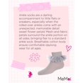 thumbnail image 7 of MeMoi Hello Darlin' Flower Petal Cotton Blend Anklet Socks - Girls - Female, 0, Silver Cloud, 7 of 7