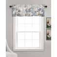 thumbnail image 3 of White Floral Kitchen Valances for Windows Farmhouse Linen Window Valance Curtain for Living Room Window Treatment Farmhouse Botanical Flowers Branches Valance Rod Pocket Topper Drape, 42 x 12 Inch, 3 of 6