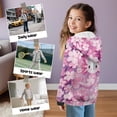 thumbnail image 6 of Uorisanigo Kids Zip-Up Hooded Sweatshirt Hoodie Casual Long Sleeve Hooded Jacket Soft Warm Sweatshirt with Pockets Spring Fall Winter Trendy Clothes(Pink Axolotl Cherry Blossom), 6 of 8