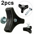 thumbnail image 2 of 2pcs Plastic Triple-Cornered Handle Knob Nut Screw Bolt For Lawn Mower Machine, 2 of 5