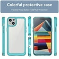 thumbnail image 2 of Dteck for iPhone 16 Plus Slim Clear Back Case, Shockproof Lightweight Crystal Transparent Acrylic Back Soft TPU Rubber Bumper Hybrid Case, Blue, 2 of 8