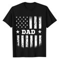 thumbnail image 4 of KHONTS America Flag Dad T-Shirt Father's Day Tee Short Sleeve Crew Neck Summer Tops Black XXL, 4 of 4
