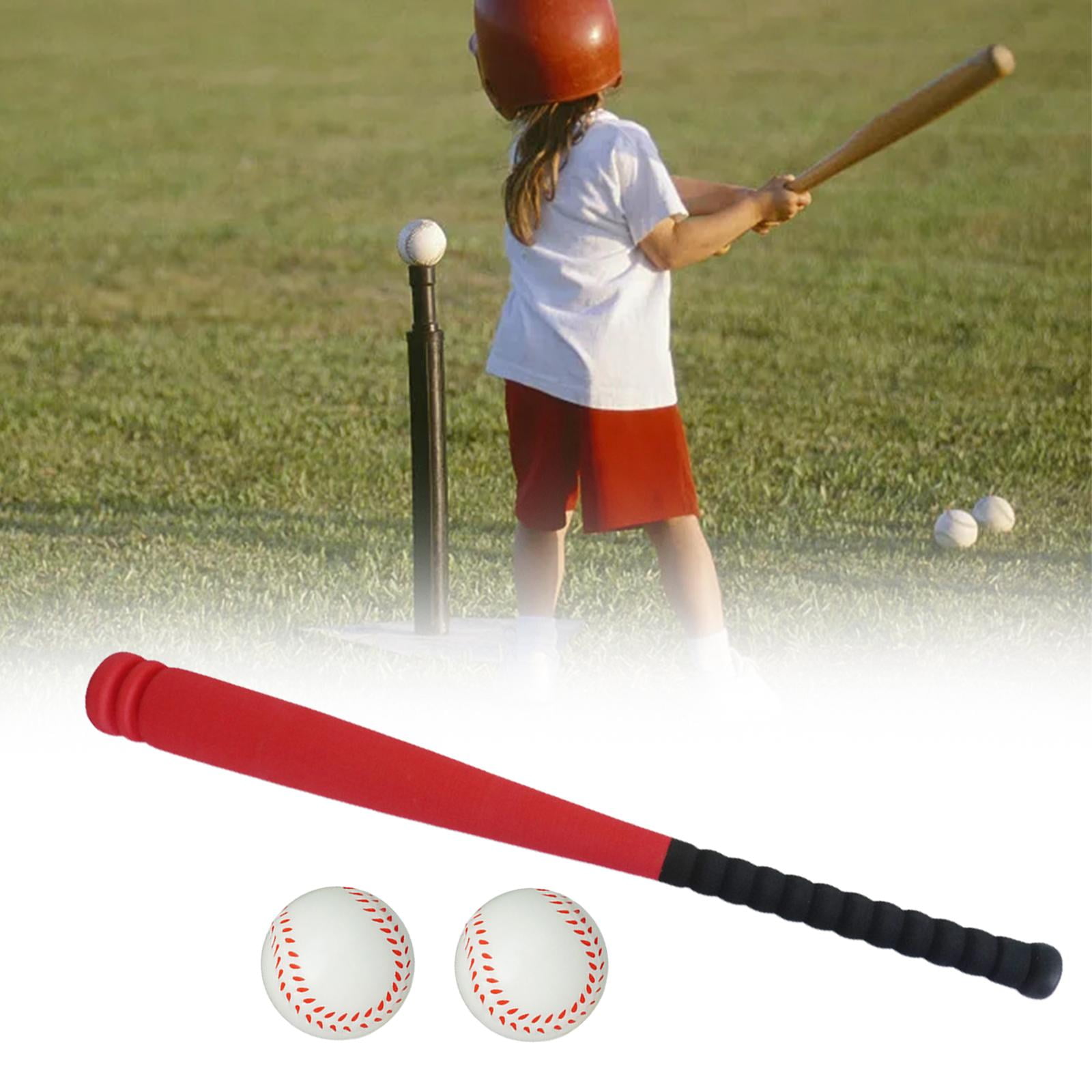 DimyFew Baseball Bats Ball Set for Kids Children Training Secure Batting Skills Toddlers red 64cm