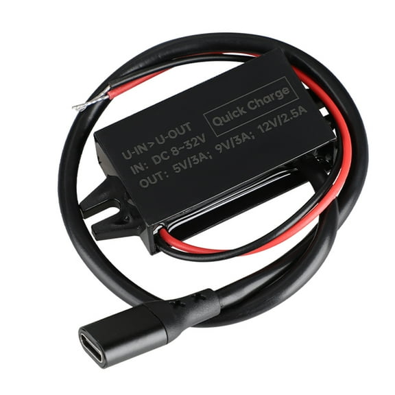 8V-32V to 5V/9V/12V PD 30W Type C Fast Charger Power Module Car Power Converter Waterproof Modified Car Automobiles