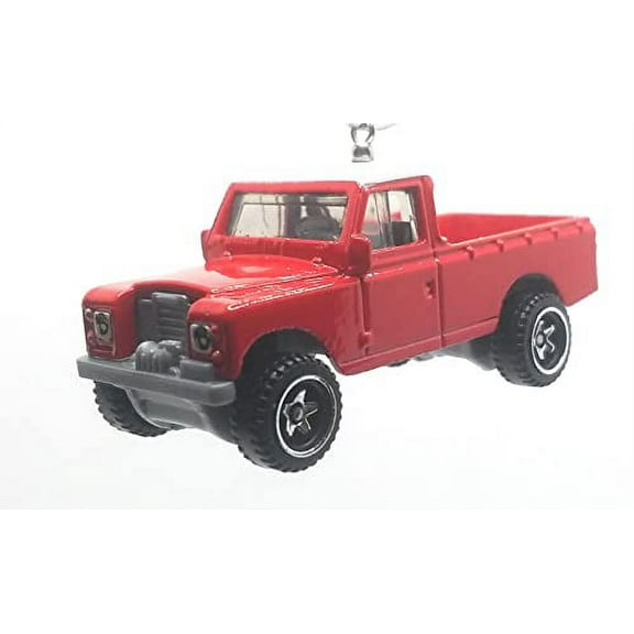 Christmas Ornament for Land Rover Series 3 Pickup Red White Roof