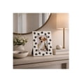 thumbnail image 3 of Rectangle Picture Frames for Tabletop Display - Modern Paw-Print Decorative Photo Frame for Console, Mantel, and Shelf - Wood and Glass Pictures for Study and Office Desk - 9", Black & White, 3 of 10