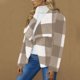 thumbnail image 3 of Chaqueta y abrigo informal de manga larga sin capucha para mujer, de invierno, de polar de doble cara, a cuadros, de manga larga, tipo cárdigan, abrigo, blusa de poliéster para mujer, 3 of 6