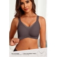 thumbnail image 3 of MINTREUS Womens Wireless Bras V Mesh Comfortable Bralette Supportive Tshirt Bra No Underwire Seamless Push Up, 3 of 8