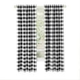 thumbnail image 6 of Woven Trends 2-Pack Semi Sheer Checkered Curtains, Rustic Farmhouse Gingham Curtains for Bedroom, Living Room, Kitchen, 2-Pack Panels, 42" W x 84" L, Black, 6 of 6