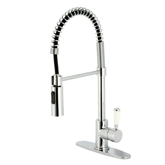 Gourmetier LS8771DPL Paris Single-Handle Deck-Mount Pre-Rinse Kitchen Faucet, Polished Chrome