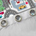 thumbnail image 4 of Manfei Town Houses Blackout Curtains,Toy Cars Print Curtains Pack of 2 (42x84 Each),Gray, 4 of 7