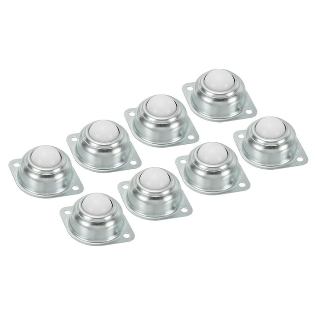 Unique Bargains Roller Ball Transfer Bearing 1' Load 55lbs Flange Mounted Nylon Ball Rotation Caster Unit, 8 Pack