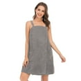 thumbnail image 2 of Gibobby Bata de seda para mujer NOVEDAD DE VERANO 2023, muebles para el , albornoces, toallas de baño simples absorbentes, pijamas cómodos para mujer(Gris,XL), 2 of 5