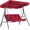 Red, variant on SOLLED Outdoor Porch Swing Chair with Adjustable Canopy, 3-Seat Patio Glider Bench with Thick Cushions & Steel Frame for Backyard Lawn Garden,Red