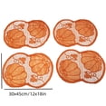 thumbnail image 3 of geerera 4-Pack Lace Pumpkin Placemats, 12x18" Orange Harvest Table Mats with Scalloped Edge, Rustic Fall Thanksgiving Dinnerware for Home, Kitchen & Dining Table, 3 of 6