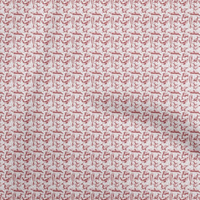 oneOone Polyester Spandex Maroon Fabric Dolphin Craft Projects Decor Fabric Printed By The Yard 56 Inch Wide