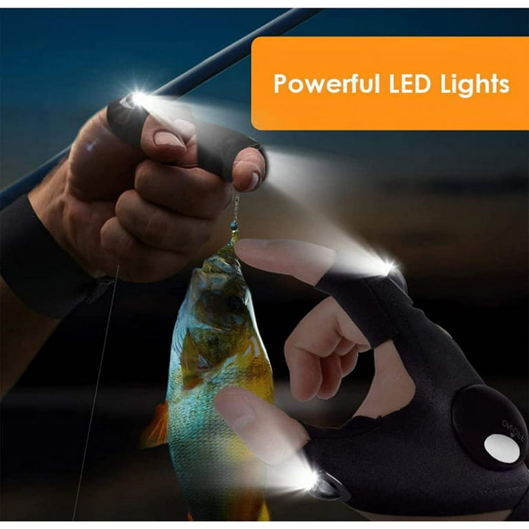 HCXIN LED lights Flashlight repair camping run lighting half-finger cuff  light night fishing fun run with light gloves 