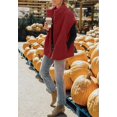 thumbnail image 4 of Women's Sleeveless Fleece Vest, Stand Collar Button Down Loose Fit Sherpa Outerwear Gilet, 4 of 6