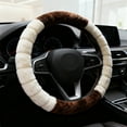 thumbnail image 5 of ZZERHUOO Steering Wheel Cover+gear Handbrake Cover 36 39cm Steering Wheel Cover Telescopic Steering Wheel Cover Car Wheel Covers for Women Fuzzy Wheel Cover Set Furry Wheel Cover Set Glittery Wheel, 5 of 5