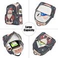 thumbnail image 5 of FORMRS Mini Backpack Purse for Women Travel Daypack Casual Shoulder Bag, Blue Christmas Santa, 5 of 7