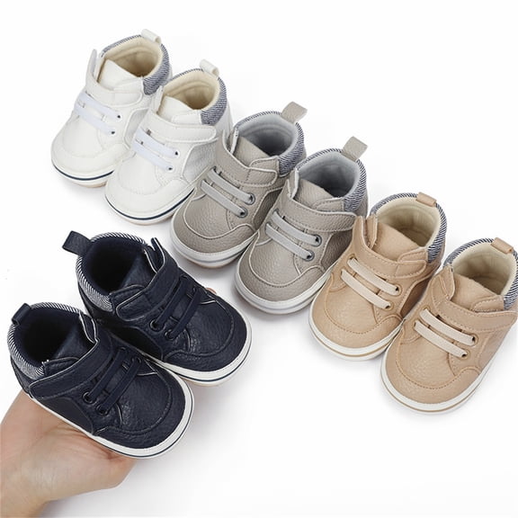 THDHVS Toddler Sneakers,Shoes for Boys,Infant and Toddler Walking Shoes Casual Breathable Shoes Fall Walking Shoes White 9-12 Months