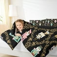 thumbnail image 4 of Castle Fairy Kawaii Nutcracker 2pcs Bedding Comforter Set,Geometric Lattice Twin Comforter Sets,Festival Xmas Breathable Bedding Set,Lightweight Room Decor, 4 of 8