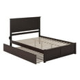 thumbnail image 2 of AFI Nantucket Queen Wood Platform Bed with Headboard Footboard & Twin XL Trundle, Espresso, 2 of 7