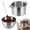 silver, variant on 3 Pcs Double Boiler Pot Set with Spoon, 1.8QT Melting Pot with 2.54QT Stainless Steel Boiler, Chocolate Melter for Butter Candy Cheese Wax