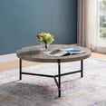 thumbnail image 5 of 37" Sandy Brown And Black Round Coffee Table, 5 of 6