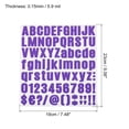thumbnail image 2 of Uxcell Vinyl Self Adhesive Letter Number Sticker Decal Kit, Purple 81 Piece 4 Sheets, 2 of 5