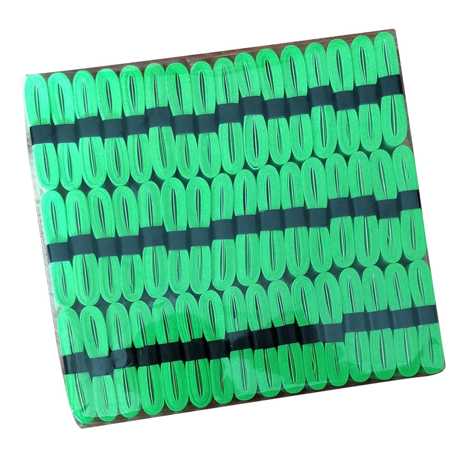 48Pcs Tennis Racket Grip Tape Badminton Squash Racquet Grip Handle Grip Band for green