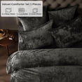 thumbnail image 6 of PHF Truly Velvet Comforter Set Queen Size, 5 Pieces Ultra Soft Luxury Warm Bedding Sets, Bedding Collection Including 1 Cozy Comforter, 2 Pillow Shams, 2 Euro Shams,  Grey, 6 of 6