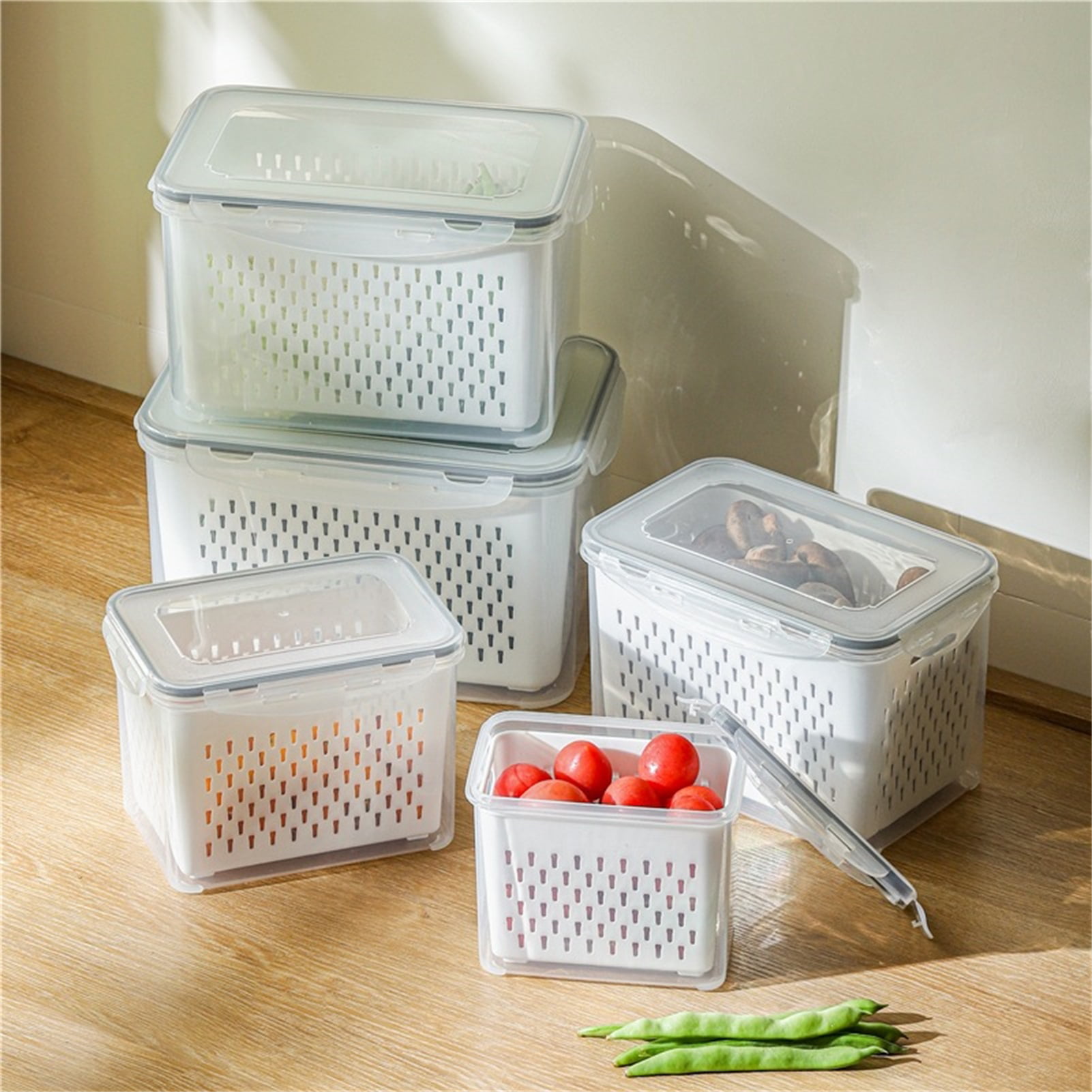Portable Food Storage Container - With Ice Box - Pink - 3 Sizes - ApolloBox