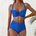 thumbnail image 2 of Wdgfv Two Piece Swimsuit for Women Push Up Bikini Top Tummy Control Bathing Suit High Cut Mid Rise Sporty Swimwear Teens, 2 of 8