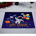 thumbnail image 2 of PKQWTM astronaut outer space Congratulation happy birthday Kitchen Dining Table Mats Placemats Size 12x18 Inches, Set of 2 Pieces, 2 of 2
