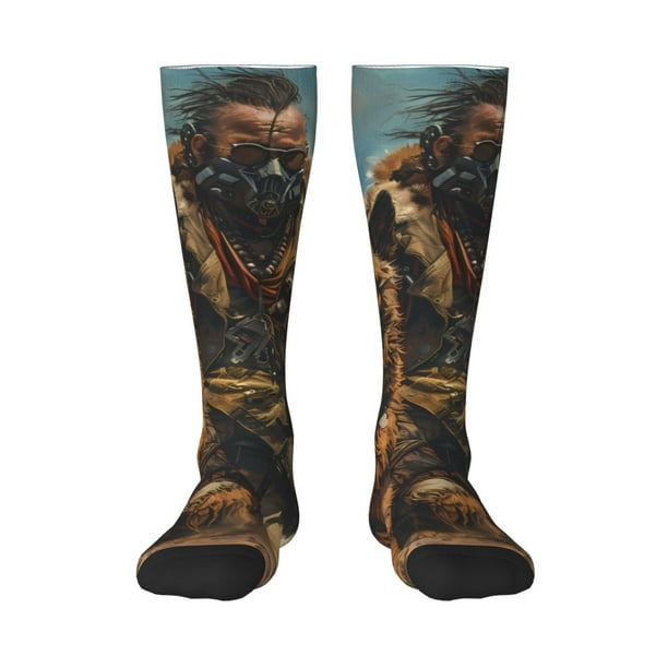 Balery desert Man Shepherd Dog Calcetines novedosos Calcetines deportivos Calcetines hasta la rodilla Calcetines de algodón Calcetines originales y geniales
