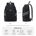 thumbnail image 2 of Mochila deportiva impermeable Coofay con compartimento para zapatos de 35 L, color negro, 2 of 8