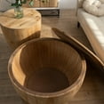 thumbnail image 4 of ARCTICSCORPION Modern Round Wooden Coffee Table with Storage, 4 of 9