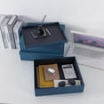 thumbnail image 4 of Decorative Storage Boxes with Lids, Paper Storage Box Set for Keepsakes and Photos, Navy Blue, 4 of 6