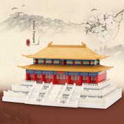 Chinese Architecture Miniature Building Blocks Set Hall of Supreme Harmony Collectible Model for Display 2166 Pieces Creative Toy Building Set Suitable for Adults and Children Over 14 Years Old