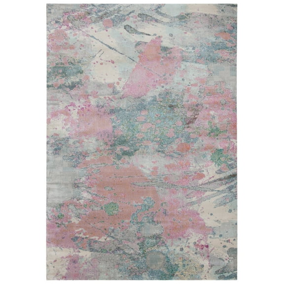 SAFAVIEH Lillian Darell Botanical Area Rug, Ivory/Pink, 8' x 10'