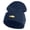 Navy, variant on Plain Yellow Fish Sealife Embroidered Iron On Patched 12 Inch Long Knitted Beanie - Black OSFM
