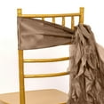 thumbnail image 5 of BalsaCircle 5 Taupe Curly Willow Chiffon Satin Chair Sashes Wedding Party Events Reception Decorations Supplies, 5 of 8