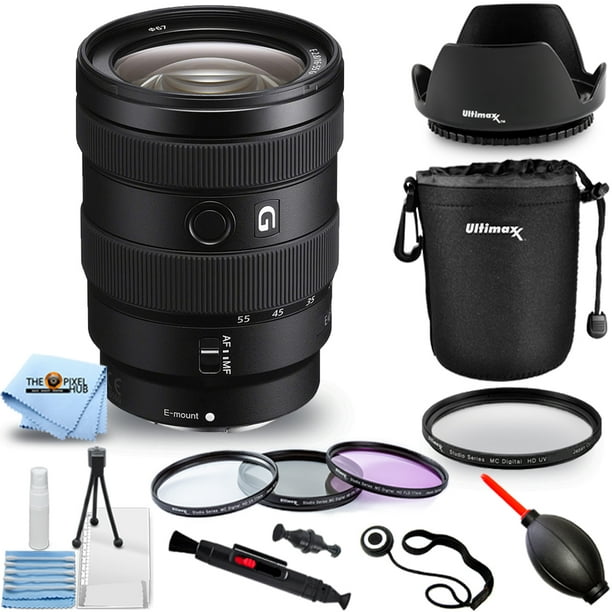 slepen projector hier Sony FE 24-105mm f/4 G OSS Lens SEL24105G - Pro Bundle with Lens Pouch,  Tulip Hood Lens, Filter Kit, Lens Cap Keeper and More - Walmart.com