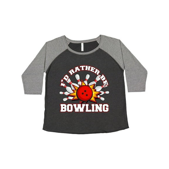 Inktastic I'd Rather Be Bowling Women's Plus Size T-Shirt