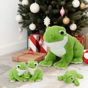 MaoGoLan 4pcs Frog Stuffed Animals 15.7'' Plush Frog Pillow with 3 Frog Babies Plush Toy